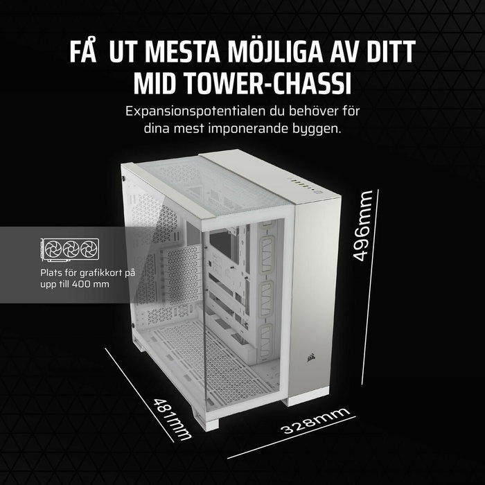 Corsair 6500X Boîtier PC Mid-Tower Blanc/Gris Satiné Aluminium