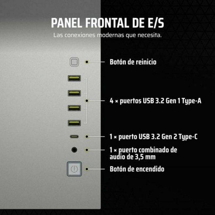 Corsair 6500X Boîtier PC Mid-Tower Blanc/Gris Satiné Aluminium