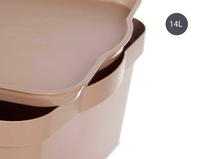 Kipit Boîte de Rangement en Plastique avec Couvercle 14L Beige 29,5 x 14,5 x 45 cm (Set de 12) Kipit Boîte de Rangement en Plastique avec Couvercle 14L Beige 29,5 x 14,5 x 45 cm (Set de 12)