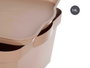 Kipit Boîte de Rangement en Plastique avec Couvercle 14L Beige 29,5 x 14,5 x 45 cm (Set de 12)