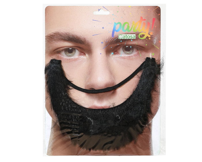 Barba Postiza Negra Style Abraham Lincoln pour Carnaval, Théâtre, Déguisement Magicien ou Sage