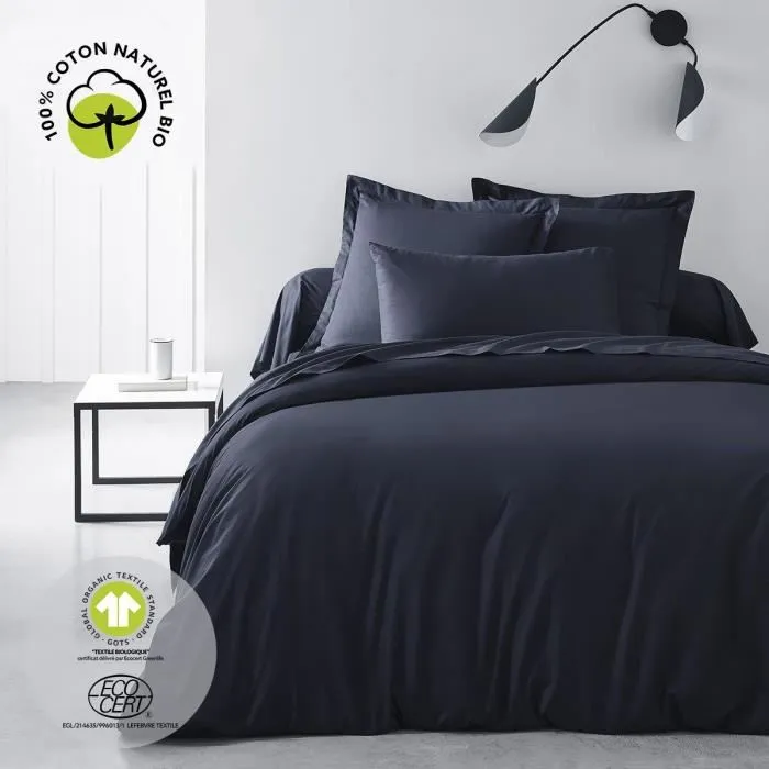 Today - Drap housse 160x200 cm + 30 cm - Coton biologique certifié GOTS/Oeko-Tex - 57 fils - Confort durable - Organic Navy Today - Drap housse 160x200 cm + 30 cm - Coton biologique certifié GOTS/Oeko-Tex - 57 fils - Confort durable - Organic Navy