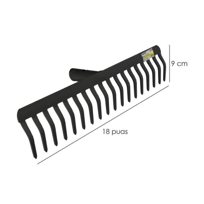 WOLFPACK LINEA PROFESIONAL Rastrillo sans manche 18 pointes de 5 mm