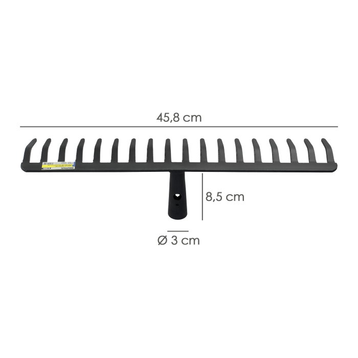 WOLFPACK LINEA PROFESIONAL Rastrillo sans manche 18 pointes de 5 mm