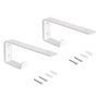 Emuca Jeu de supports pour étagères en bois Shelf avec cintre intégré, Acier, Peint en blanc