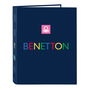 Reliure à anneaux Benetton Damero Blue marine A4 26.5 x 33 x 4 cm