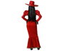 Atosa Déguisement Catrina avec Robe Longue Rouge et Chapeau à Fleurs