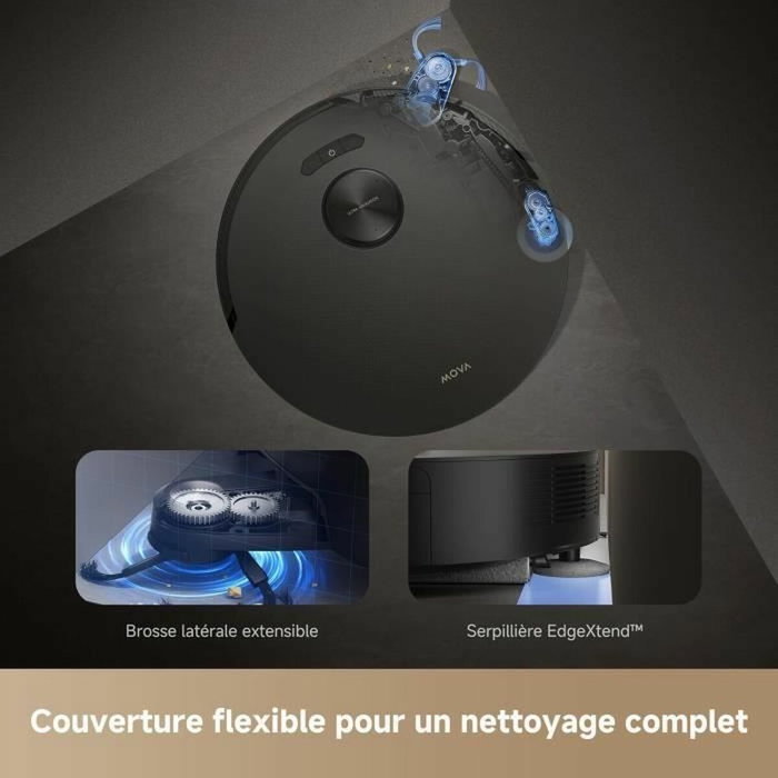 Mova Z50 Ultra Aspirateur Robot Laveur Noir
