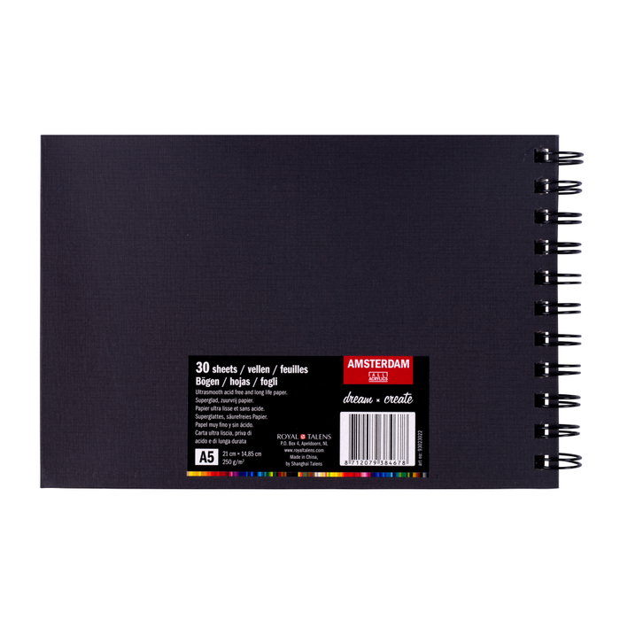Amsterdam Carnet de croquis A5 250 g, 30 feuilles