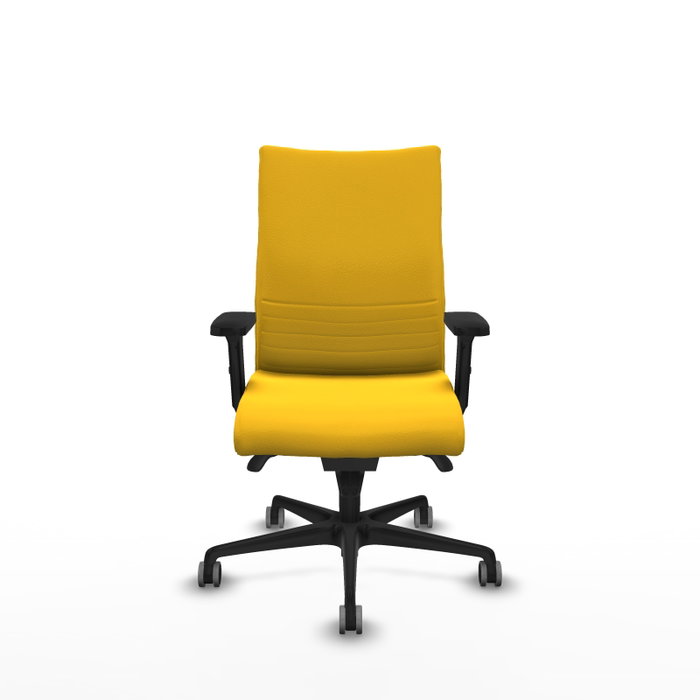 Piqueras Y Crespo Chaise de bureau Albacete Jaune avec mécanisme Synchrone et bras 2D