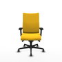 Piqueras Y Crespo Chaise de bureau Albacete Jaune avec mécanisme Synchrone et bras 2D