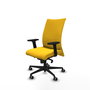 Piqueras Y Crespo Chaise de bureau Albacete Jaune avec mécanisme Synchrone et bras 2D