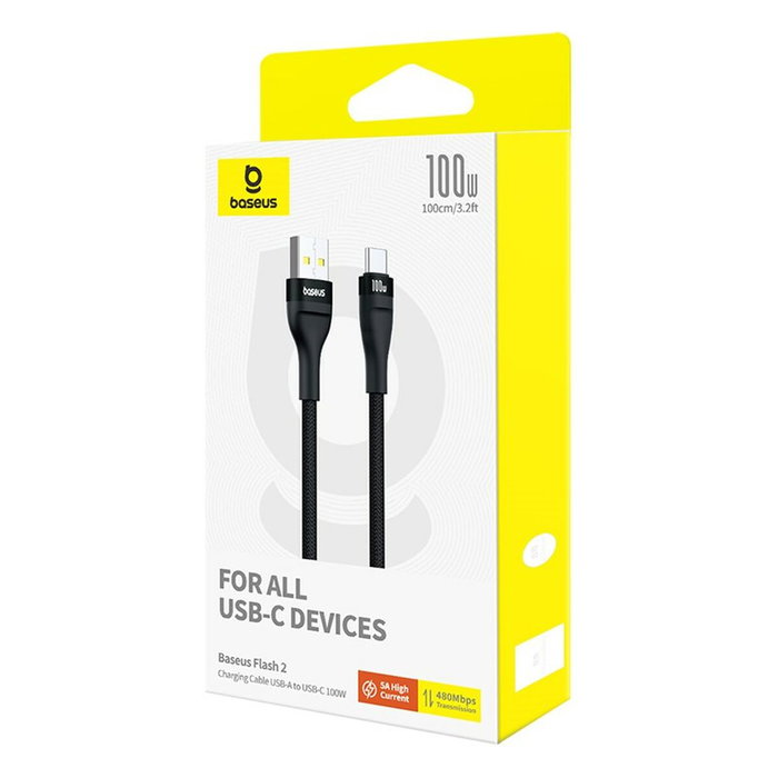 Baseus Câble USB A vers USB-C Noir 1 m Baseus Câble USB A vers USB-C Noir 1 m