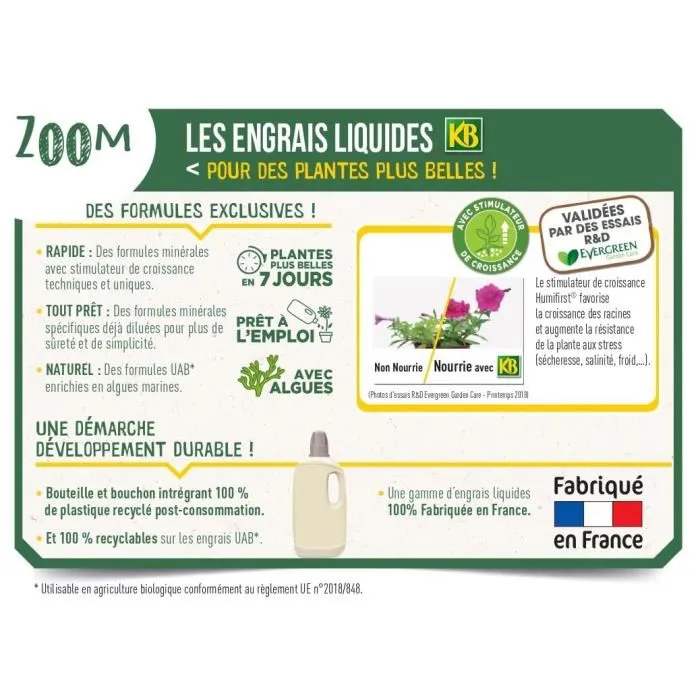 KB Engrais Rapide pour Orchidées 250ml avec Humifirst® pour Croissance et Floraison, Résistance aux Stress, Adapté à Tous Types d'Orchidées