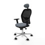 Piqueras y Crespo Chaise de Bureau avec Appui-tête Jorquera 2D086N1 Gris