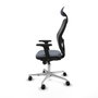 Piqueras y Crespo Chaise de Bureau avec Appui-tête Jorquera 2D086N1 Gris