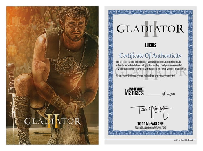 Gladiator 2 figurine Movie Maniacs Lucius 16 cm Gladiator 2 figurine Movie Maniacs Lucius 16 cm