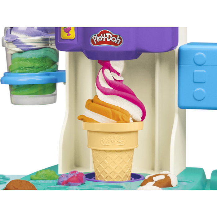 Play-Doh Mes Glaces Arc-en-Ciel, Coffret Sorbetière et Pâte à Modeler Multicolore