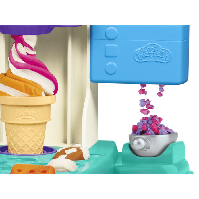 Play-Doh Mes Glaces Arc-en-Ciel, Coffret Sorbetière et Pâte à Modeler Multicolore
