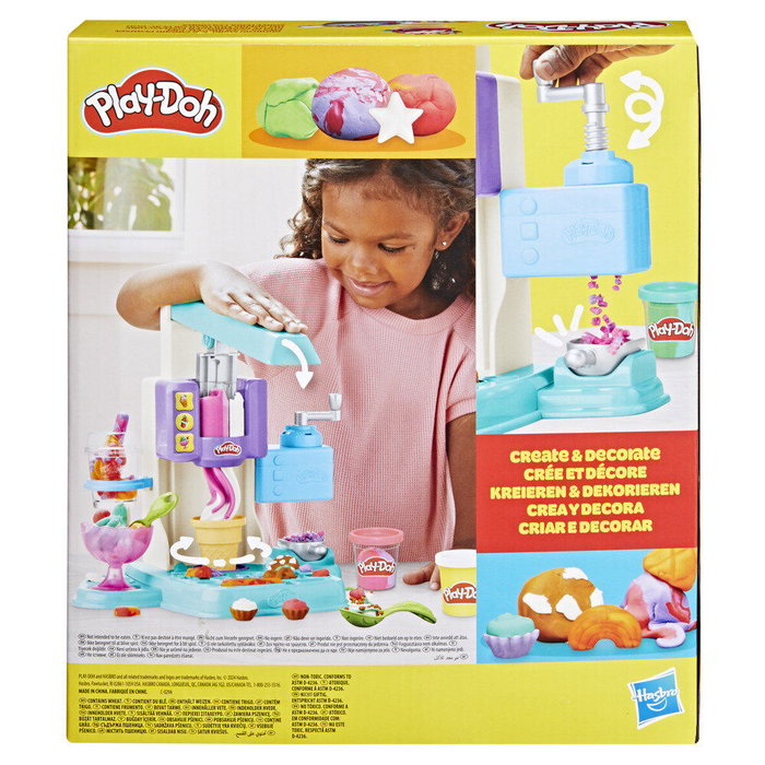 Play-Doh Mes Glaces Arc-en-Ciel, Coffret Sorbetière et Pâte à Modeler Multicolore