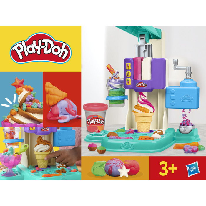 Play-Doh Mes Glaces Arc-en-Ciel, Coffret Sorbetière et Pâte à Modeler Multicolore