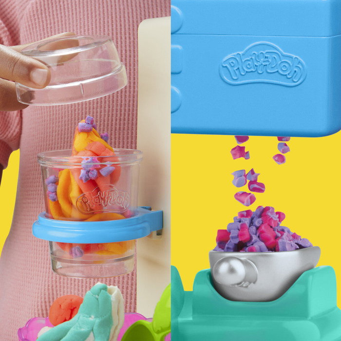Play-Doh Mes Glaces Arc-en-Ciel, Coffret Sorbetière et Pâte à Modeler Multicolore