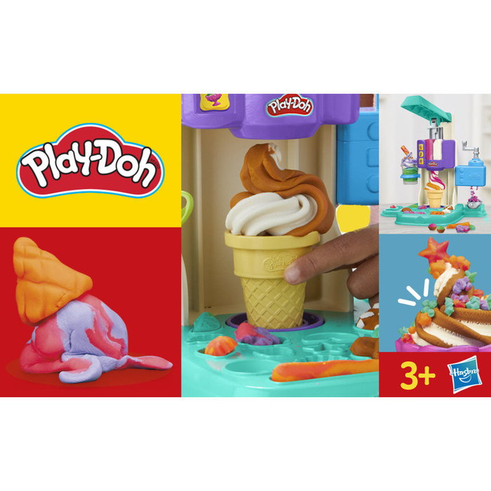 Play-Doh Mes Glaces Arc-en-Ciel, Coffret Sorbetière et Pâte à Modeler Multicolore