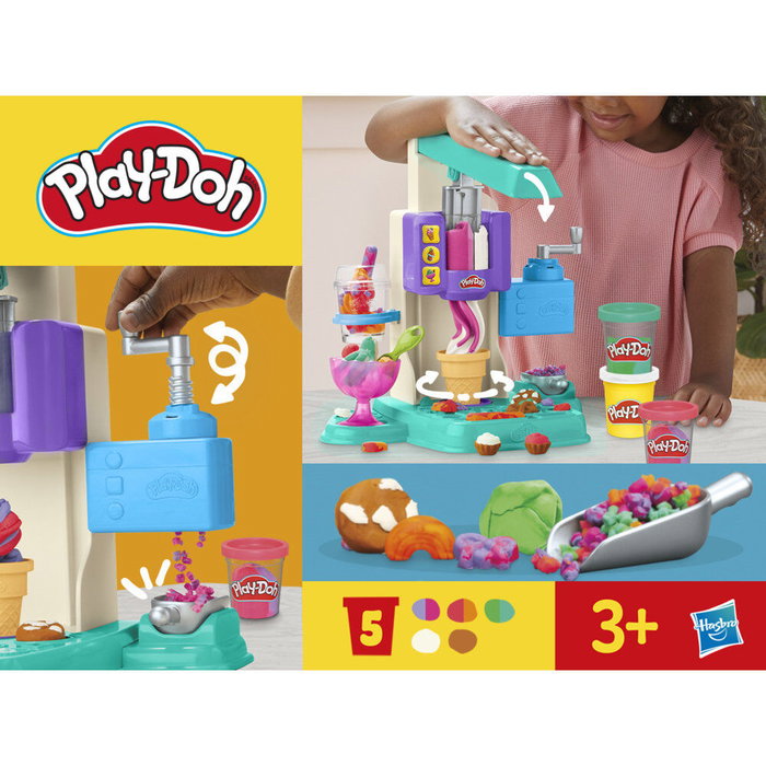 Play-Doh Mes Glaces Arc-en-Ciel, Coffret Sorbetière et Pâte à Modeler Multicolore