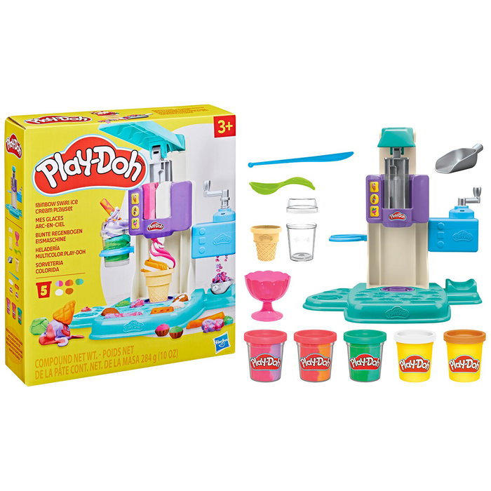 Play-Doh Heladería Multicolor G0028 – Machine à glace avec accessoires, Multilingue, Dès 3 ans Play-Doh Heladería Multicolor G0028 – Machine à glace avec accessoires, Multilingue, Dès 3 ans