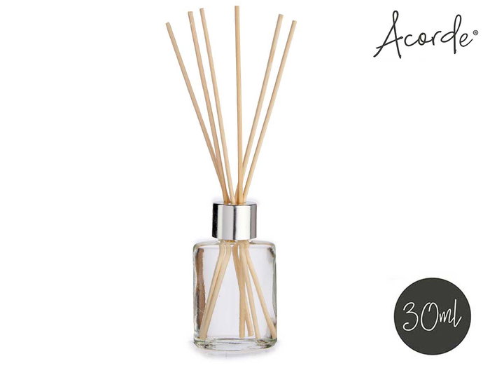 Acorde Mikado Coco 30 ml Diffuseur en Verre avec Rotin 4.4x7.5x2.9 cm (Set de 24)