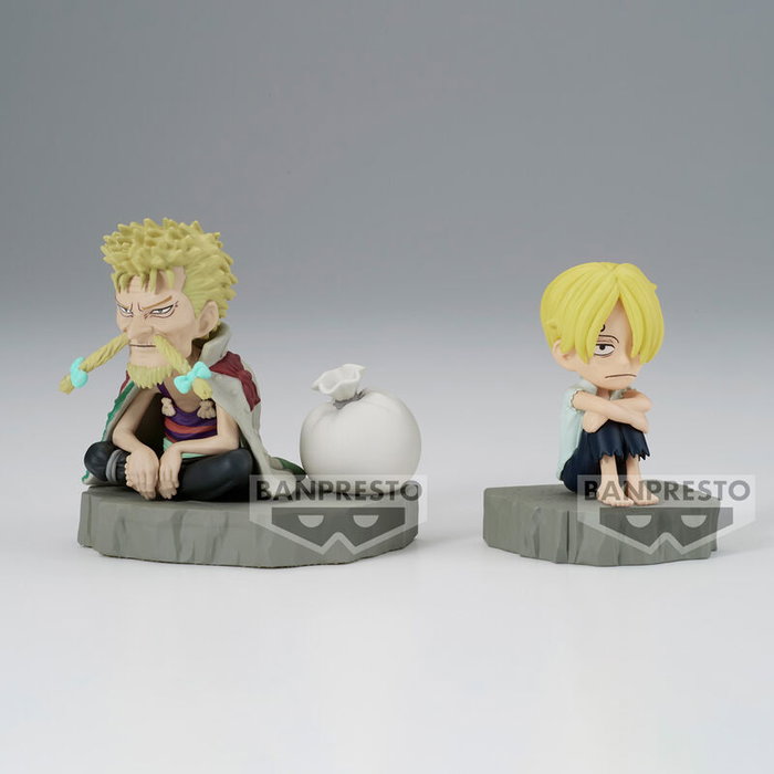 BANPRESTO Figura Sanji et Zeff World Collectable Figure One Piece - Statuette 6 cm - Recommandé +15 ans