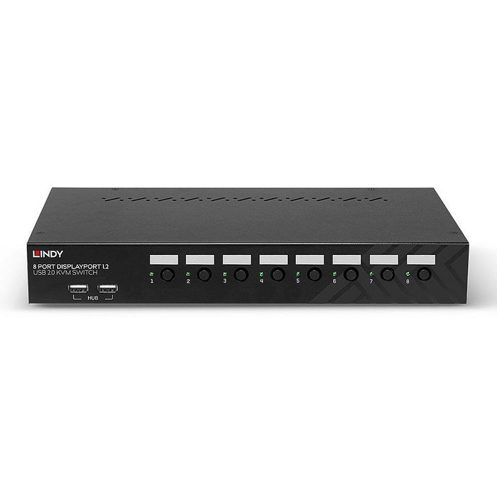 Lindy Switch KVM 8 Ports DisplayPort 1.2, USB 2.0 & Audio