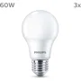 Philips - Ampoule LED - E27 - 60 W équivalent - Blanc chaud - Dépolie - Non Dimmable - 3 Pièces - Durée de vie 30 000 h