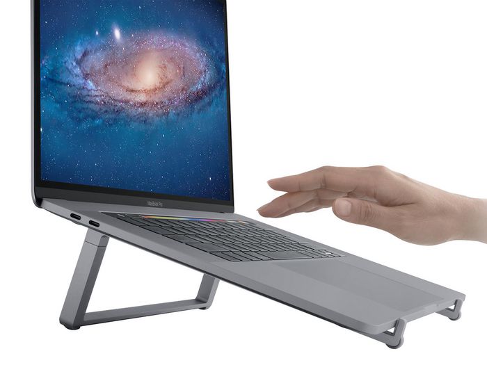 Rain Design mBar Pro Support portable pour MacBook en aluminium Space Gray - Inclination et surélévation