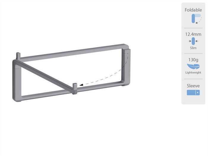 Rain Design mBar Pro Support portable pour MacBook en aluminium Space Gray - Inclination et surélévation