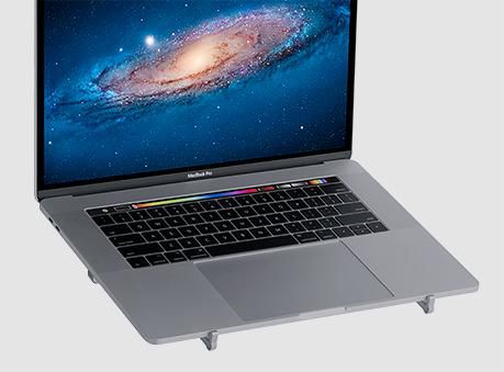 Rain Design mBar Pro Support portable pour MacBook en aluminium Space Gray - Inclination et surélévation