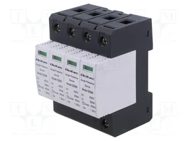 QOLTEC Limiteur de surtensions Type 2, 4 pôles, pour rail DIN, IP20