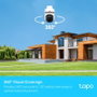 TP-Link TC40 - Caméra de sécurité IP intérieure/extérieure, vision nocturne, détection de mouvement, audio bidirectionnel, connexion WiFi