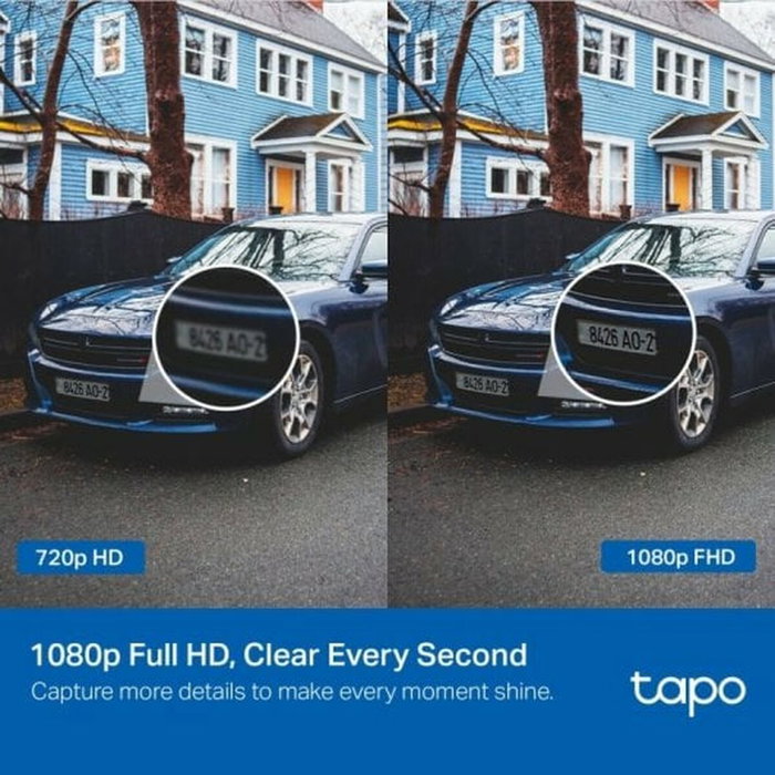 TP-Link TC40 - Caméra de sécurité IP intérieure/extérieure, vision nocturne, détection de mouvement, audio bidirectionnel, connexion WiFi