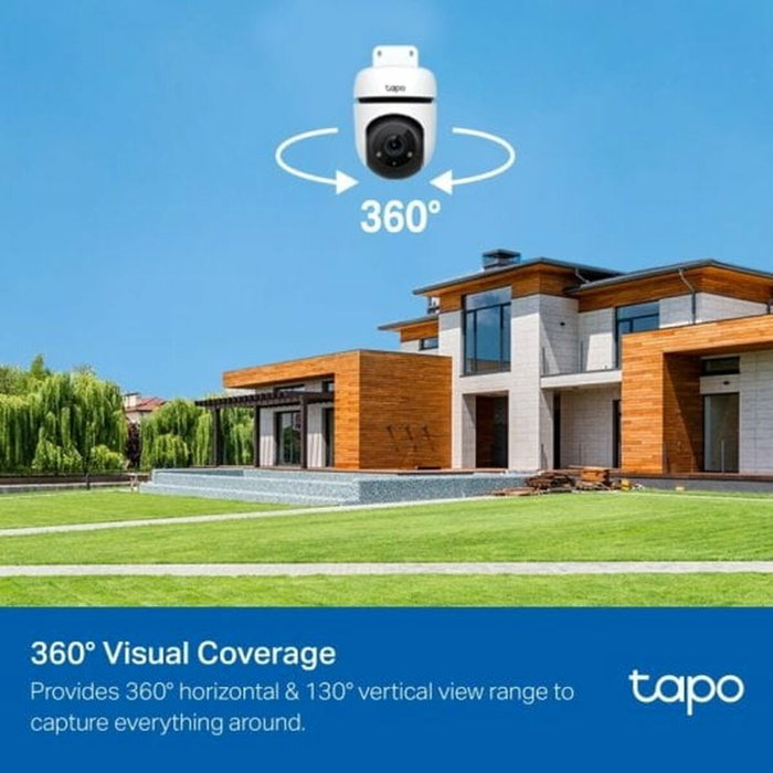 TP-Link TC40 - Caméra de sécurité IP intérieure/extérieure, vision nocturne, détection de mouvement, audio bidirectionnel, connexion WiFi