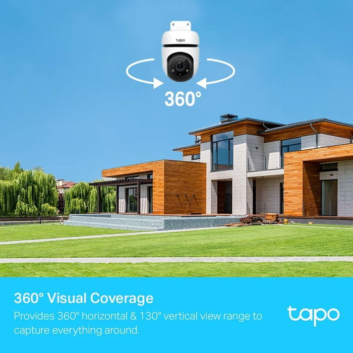 TP-Link TC40 - Caméra de sécurité IP intérieure/extérieure, vision nocturne, détection de mouvement, audio bidirectionnel, connexion WiFi