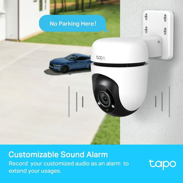 TP-Link TC40 - Caméra de sécurité IP intérieure/extérieure, vision nocturne, détection de mouvement, audio bidirectionnel, connexion WiFi