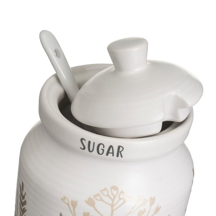BigBuy Home Ensemble Laitière et Sucrier GRASS Multicouleur Grès 250 ml