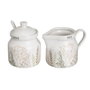 BigBuy Home Ensemble Laitière et Sucrier GRASS Multicouleur Grès 250 ml