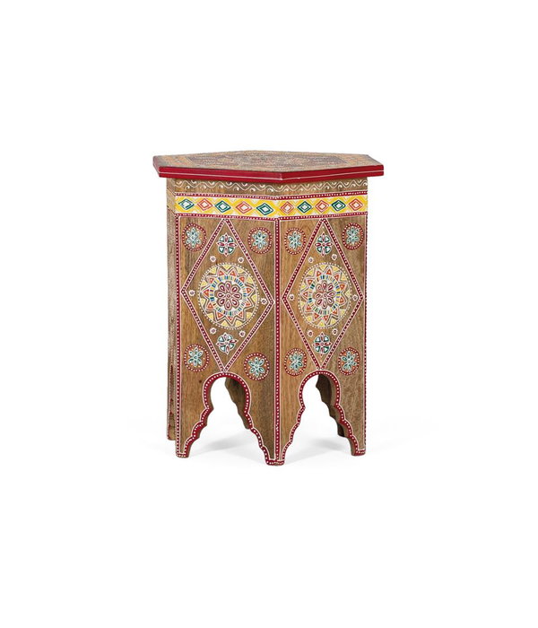 GINER Y COLOMER Tabouret en Bois de Mango Multicolore Peint à la Main - Tasse Épaisseur 1,6cm, Idéal comme Siège Supplémentaire, Table d'Appoint ou Décoration GINER Y COLOMER Tabouret en Bois de Mango Multicolore Peint à la Main - Tasse Épaisseur 1,6cm, Idéal comme Siège Supplémentaire, Table d'Appoint ou Décoration
