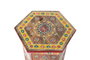 GINER Y COLOMER Tabouret en Bois de Mango Multicolore Peint à la Main - Tasse Épaisseur 1,6cm, Idéal comme Siège Supplémentaire, Table d'Appoint ou Décoration