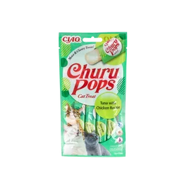 CHURU VET CHURU POPS Recette au thon et poulet, 4 sticks de 15g