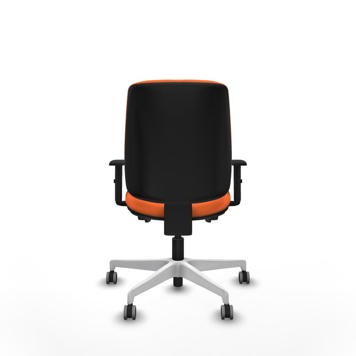 PIQUERAS Y CRESPO Chaise Alares Synchrone/Traslack Tissu Orange Structure Polyamide Blanc, Accoudoir 1D, Sans appui-tête, Roulettes 65mm Moquette PIQUERAS Y CRESPO Chaise Alares Synchrone/Traslack Tissu Orange Structure Polyamide Blanc, Accoudoir 1D, Sans appui-tête, Roulettes 65mm Moquette