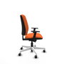 PIQUERAS Y CRESPO Chaise Alares Synchrone/Traslack Tissu Orange Structure Polyamide Blanc, Accoudoir 1D, Sans appui-tête, Roulettes 65mm Moquette