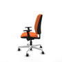 PIQUERAS Y CRESPO Chaise Alares Synchrone/Traslack Tissu Orange Structure Polyamide Blanc, Accoudoir 1D, Sans appui-tête, Roulettes 65mm Moquette